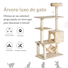 Árvore Arranhador para Gatos com plataformas múltiples Brinquedo suspenso Caverna espaçosa Rede macia Postes de coçar 70x40x152 cm Bege