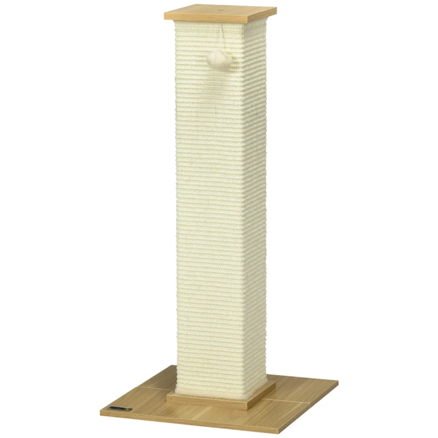 Scratching Post for Cats with Sisal Post and Hanging Ball for Indoor 38x38x80cm Oak 11