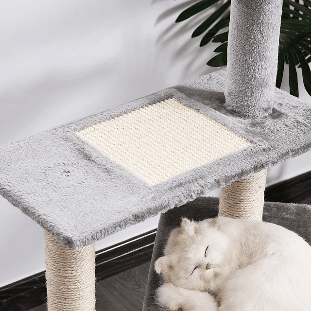 Scratching Table 3 Platforms for Scratching 48x48x99.5 cm made of wood covered with Pelucía Sisal