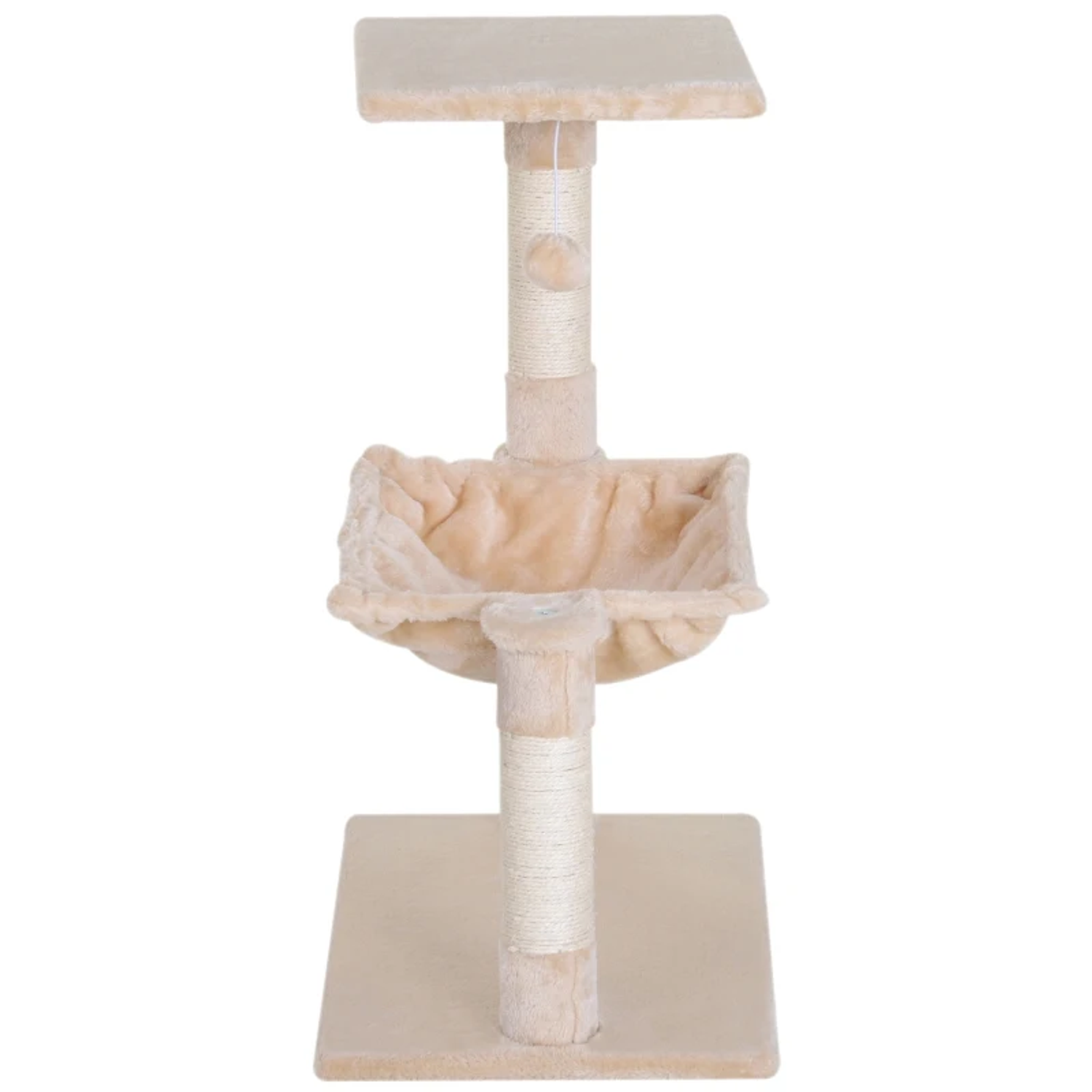 Árvore de raspador grande Raspador para gatos Centro de Atividades Plataforma Cabana de sisal natural 50x36x70cm 3