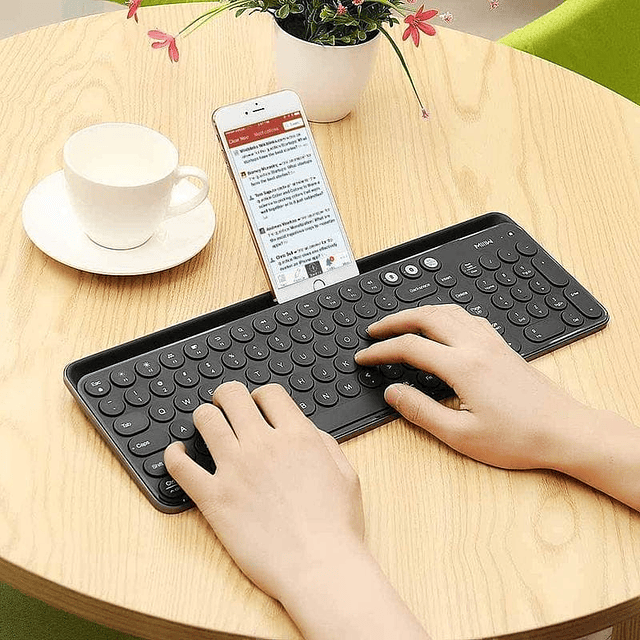 Xiaomi MIIIW Teclado de membrana inalámbrico Bluetooth Teclado de modo dual Negro