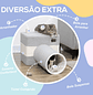 Túnel para gatos con cueva Túnel para mascotas con orificio superior y bola para colgar 48x95x58cm Gris - Miniatura 5