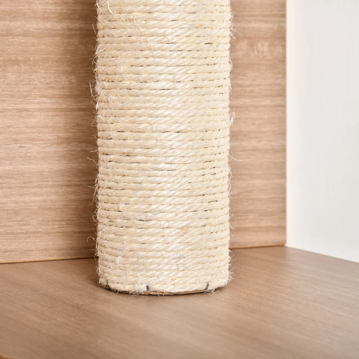 Estantes de pared para gatos Escaleras de tela para gatos con plataformas y postes Postes rascadores de sisal Escalera Centro de actividades 129x40x31.5cm Marrón claro 8