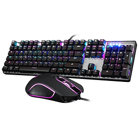 Colorful Mechanical Keyboard + Gaming Mouse MotoSpeed ​​Inflictor CK888 Switch Red