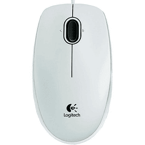 Logitech B100 White USB Mouse - 800 DPI
