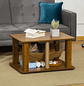 Side Table Coffee Table with Net 2 Jute Scratching Posts and Lower Storage Shelf 79x59x45.5cm Brown - thumbnail 7