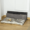 Sofá para Perros Gatos Cama para Mascotas Pequeñas y Medianas con Cojín Extraíble Lavable y Pies Elevados de Madera 81x56x23,5cm Gris