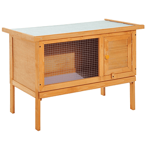 Outdoor Rabbit Hut Elevated with Removable Tray Easy to Clean Stable and Good Ventilation 90x45x65cm Wood