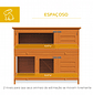 Conejera de madera para exteriores de 2 niveles, jaula para conejos con techo de asfalto, puertas de rampa plegables y 2 bandejas extraíbles, madera de 120x48x100cm - Miniatura 5