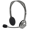 Auriculares Logitech H110 Plata