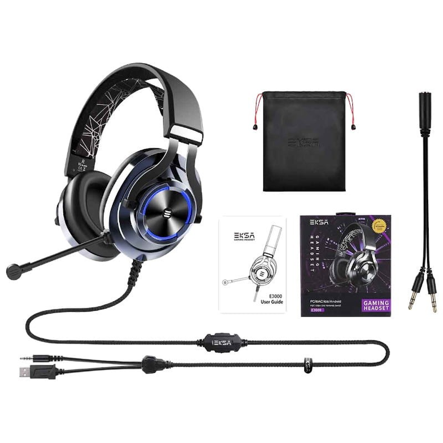 Auriculares Gaming EKSA E3000 Negro 6