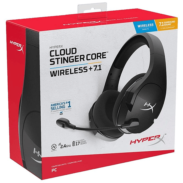HyperX Stinger Core Wireless 7.1 - Auriculares para juegos