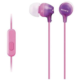 Auriculares con micrófono violeta Sony MDR-EX15AP - Púrpura