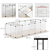 DIY Pet Fence with 20 Panels Modular Small Animal Park 175x70x45 cm Translucent and Khaki