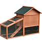 Wooden Rabbit Hut Outdoor Asphaltic Screen Roof 144x64,5x100 cm Wood - thumbnail 9