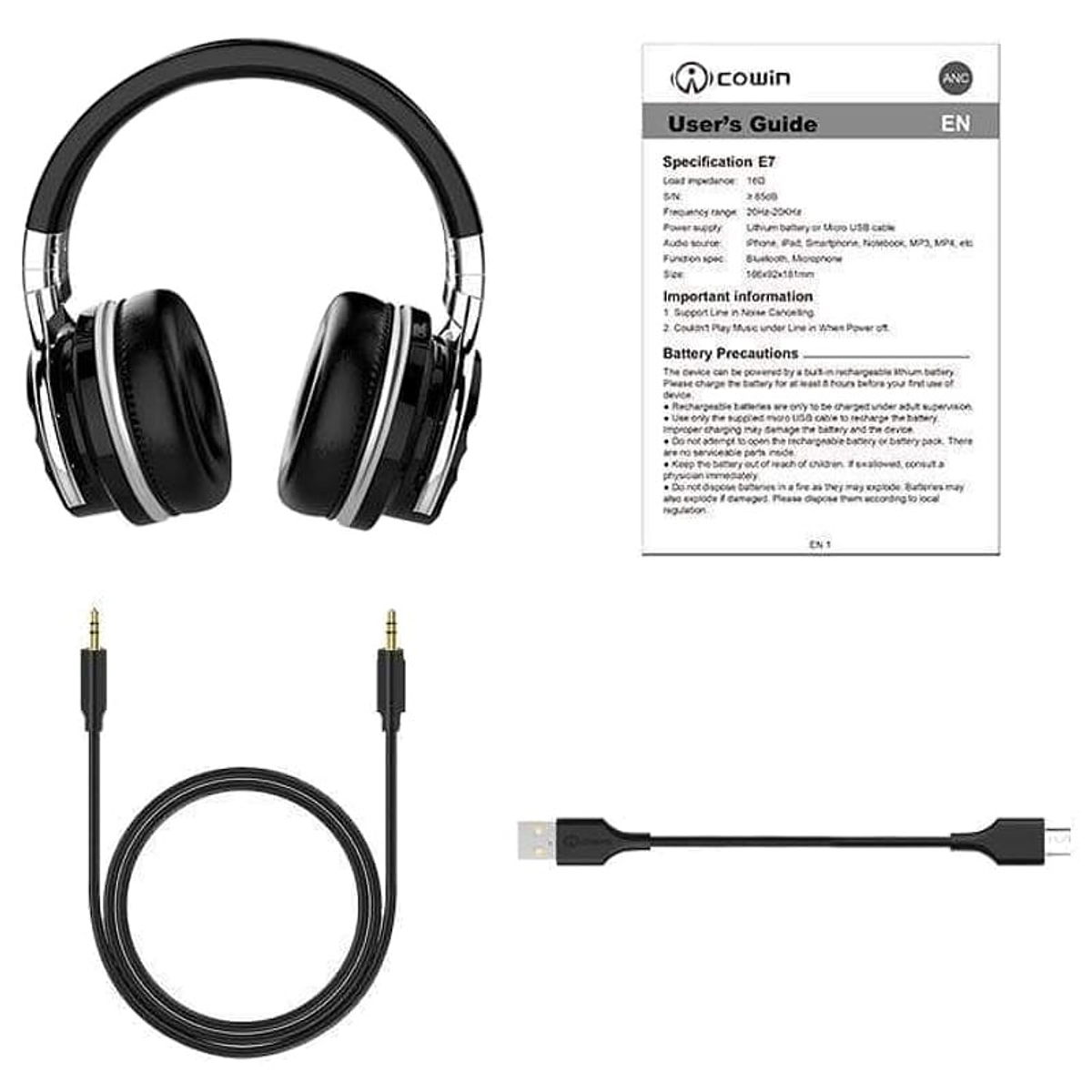 COWIN E7 Auriculares Bluetooth con ANC