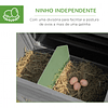 Jaula de gallinero de madera para exteriores para 2-4 gallinas con rejilla de alambre Techos de asfalto Nido Bandeja extraíble Rampa y área abierta 200x80x105cm