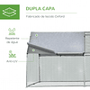 Galinheiro ao ar livre Gaiola para aves domésticas de metal galvanizado com fechadura e cobertura Oxford 280x380x195cm