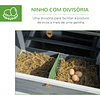 Galinheiro de Madeira Exterior Gaiola para 2 Galinhas com Cerca de Arame Tetos Asfálticos Abatíveis Ninho Bandeja Removível Rampa e Mesa de Cultivo 191,5x80x90cm Cinza