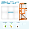  Jaula Grande 68x63x165cm en Madera Abeto con 2 Puertas Bandeja Desmontable y Techo Asfáltico de Madera