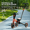Triciclo para niños 4 en 1 con manillar ajustable y desmontable Marco de aleación de aluminio 101x45x76.2-98.8cm