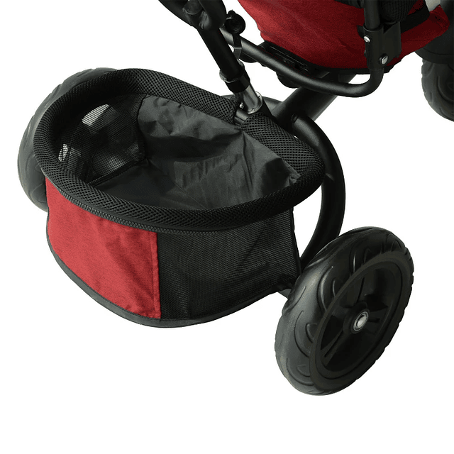 Triciclo 3 en 1 para niños mayores de 18 meses Triciclo con pedales Capota plegable extraíble y manillar para padres 102x49x102cm