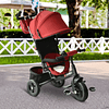 Triciclo 3 en 1 para niños mayores de 18 meses Triciclo con pedales Capota plegable extraíble y manillar para padres 102x49x102cm