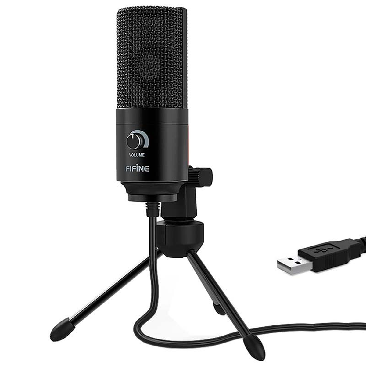 Fifine K669 USB Microphone Black for Recording and Streaming