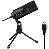 Fifine K669 Micrófono USB negro para grabación y transmisión de PC