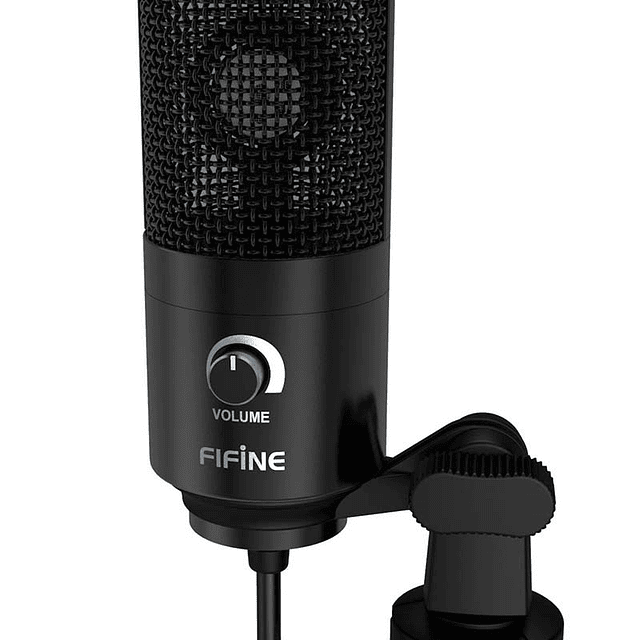 Fifine K678 Micrófono USB Negro para Grabación y Transmisión en PC