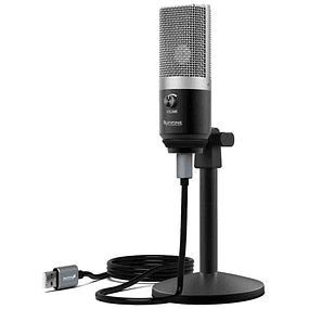 Fifine K670 Silver USB Microphone for PC Recording and Streaming