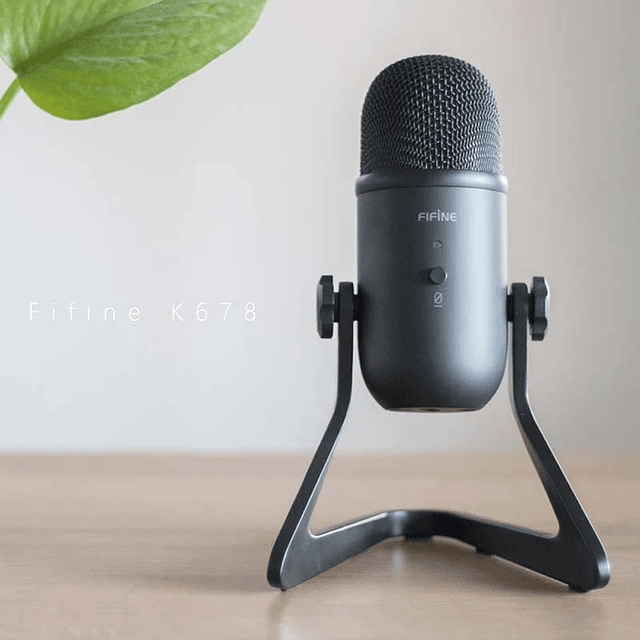 Fifine K678 USB Microphone Black for Recording and Streaming