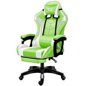 PowerGaming Gaming Chair with Footrest - Lime green