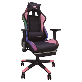 RGB V2 LED PowerGaming Chair with Footrest - pink
