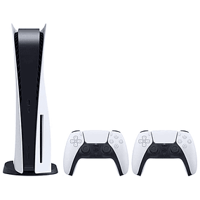 Playstation PS5 Standard with Two Dualsense White Controllers