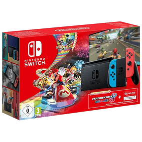 Nintendo Switch + Mario Kart 8 Deluxe + 3 months of Switch Online - Nintendo Console