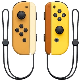 Comando Joy-Con Set Esquerda/Direita Nintendo Switch Compatível  - Marrom amarelo