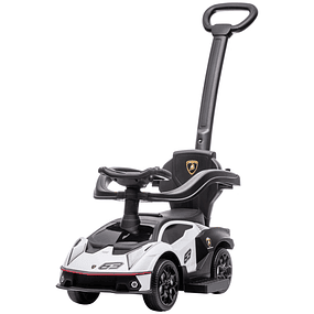 2 in 1 Walking Car for Children 12-36 Months Lamborghini Essenza SCV2 Walking Car with Horn Handlebar and Removable Safety Rail 86.5x40x89.5cm