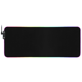 Alfombrilla Gaming con Luces PowerGaming HD RGB con Hub USB 80x30cm Negro