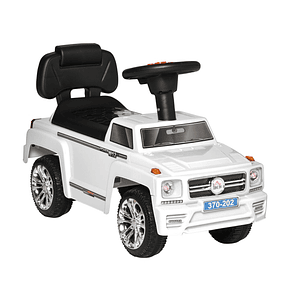 Carro Andador para Bebé de 18-36 Meses Carro sem Pedais com Faróis Música Buzina Compartimento de Armazenamento e Encosto Alto 68x30,5x41,5cm