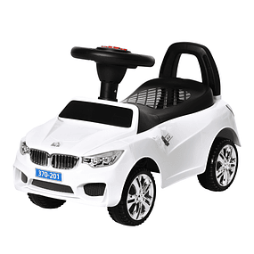 Carro Andador para Crianças de 18-36 Meses com Faróis Música Buzina Volante Compartimento de Armazenamento e Alça para Empurrar 63,5x28x36
