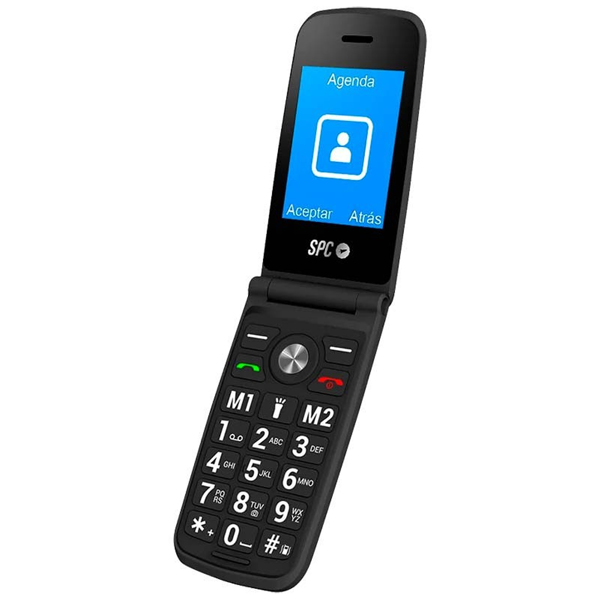 SPC Stella 2: Mobile Folding Mobile Phone for Seniors, Large Buttons, Easy  to Us