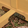 Casita infantil para niños a partir de 3 años casita de madera con banco buzón 204x107x140 cm para exterior interior Color madera natural