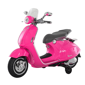 Vespa electric scooter for children over 3 years old with Music Headlights and 2 Auxiliary Wheels 108x49x75 cm
