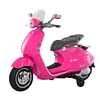Vespa scooter eléctrico para niños mayores de 3 años con Faros Musicales y 2 Ruedas Auxiliares 108x49x75 cm