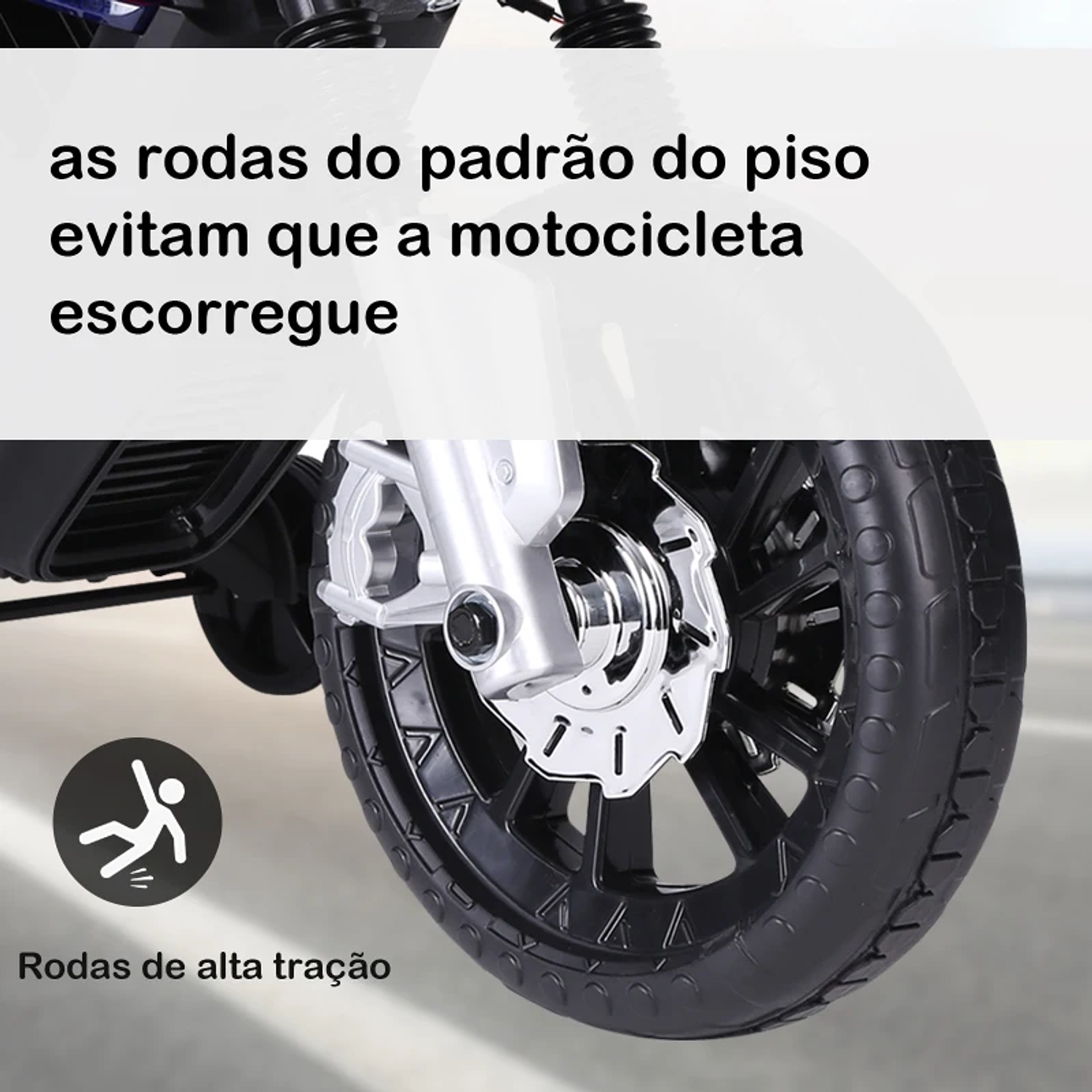 Moto Eléctrica Infantil para niños a partir de 3 años Batería 6V con Luces y Música 105x52,3x62,3cm 6