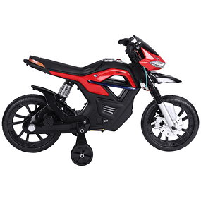 Moto Eléctrica Infantil para niños a partir de 3 años Batería 6V con Luces y Música 105x52,3x62,3cm - Rojo