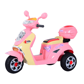 Children's electric scooter for children over 3 years old with 6V battery luggage 108x51x75cm Pink