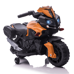 Moto Elétrica para Crianças a partir de 18 Meses 6V com Faróis Buzina 2 Rodas de Equilibrio Velocidade Máx. de 3km/h Motocicleta de Brinquedo 88,5x42,5x49cm