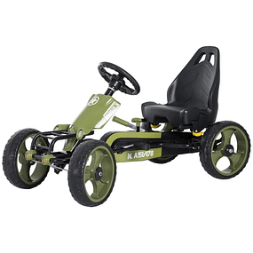 Pedal Go-Kart for children over 3 years old with clutch brake adjustable seat max. 35 kg 105x54x61cm Green